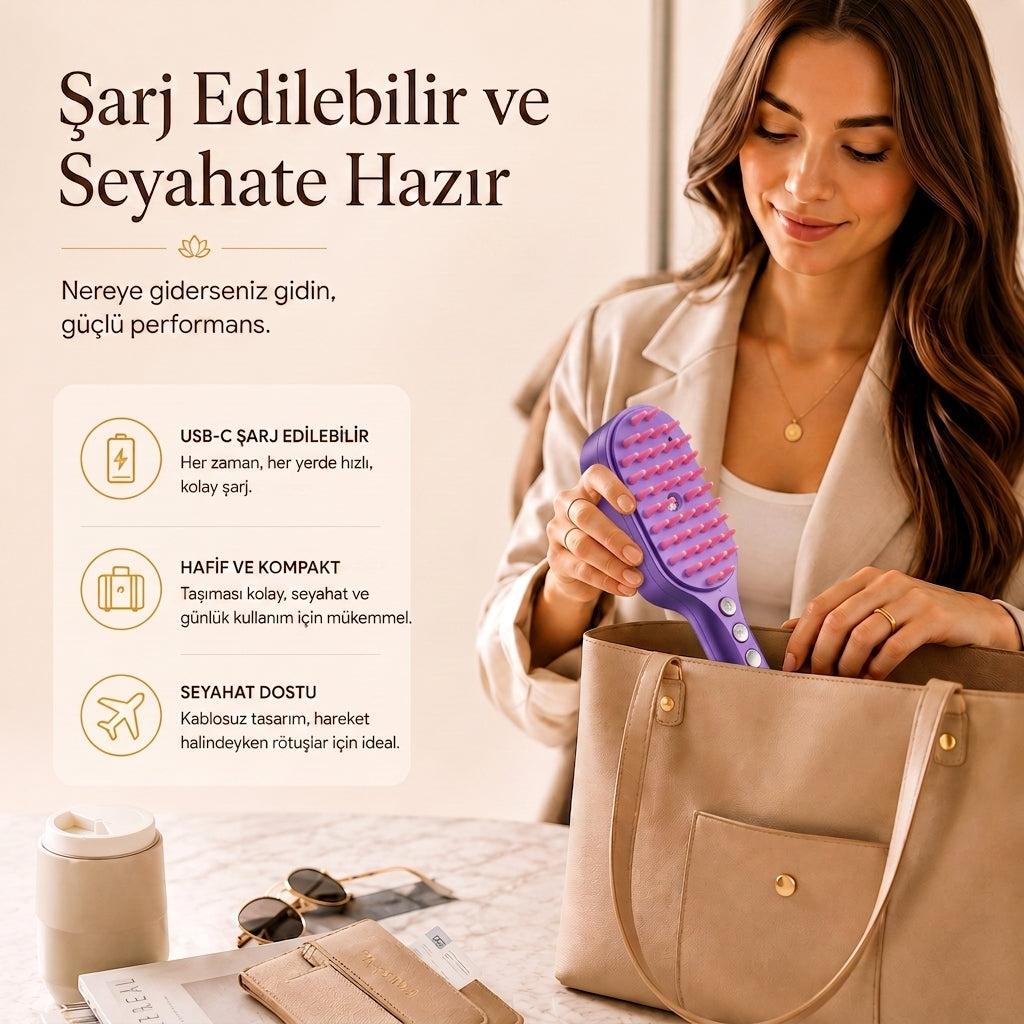 Before Nine™ Buharlı Saç Bakım Fırçası